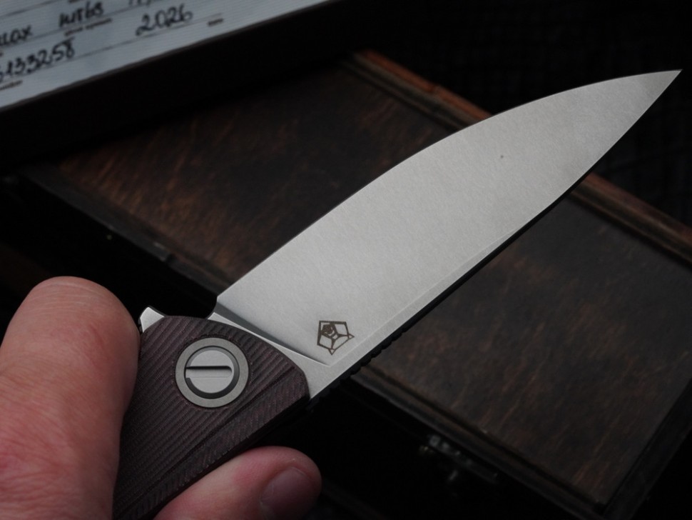Shirogorov F95 Ursus Maroon Micarta (ELMAX, Ti, MRBS)