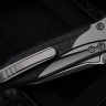 Microtech Knives Socom Bravo Mini S/E Partial Serrated Bead Blast Standard w/ Blue Ti Pivot Collars & Carbon Fiber Scales 260M-8CFTI