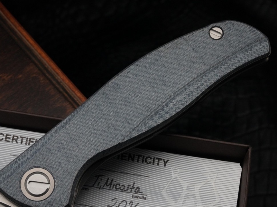 Shirogorov F95 Ursus Blue Micarta (ELMAX, Ti, MRBS)