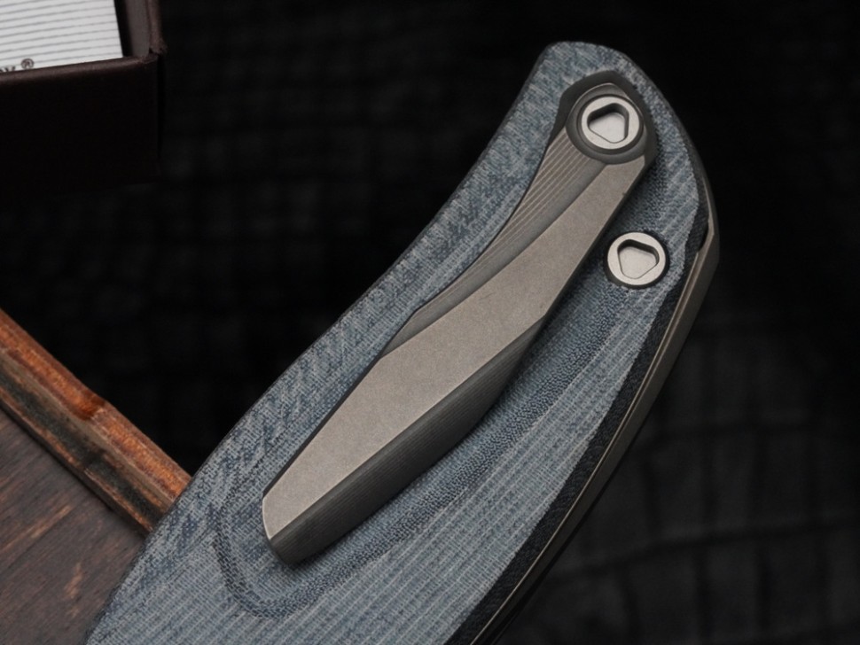 Shirogorov F95 Ursus Blue Micarta (ELMAX, Ti, MRBS)
