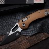 Microtech Knives Manual Stitch RAM LOK Fluted Aluminum Tan Standard & Black M390MK 169RL-1FLTA