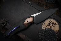 CKF/David Lespect Davless S90V DUALTONE, MRBS, Carbon Fiber handle, Superconductor inserts, ZircuTi Clip