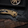 Microtech Borka Stitch Auto w/ Tan Handles & Partial Serrated M390 169-2TA