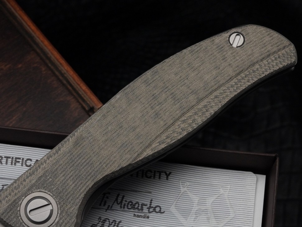 Shirogorov F95 Ursus Green Micarta (ELMAX, Ti, MRBS)