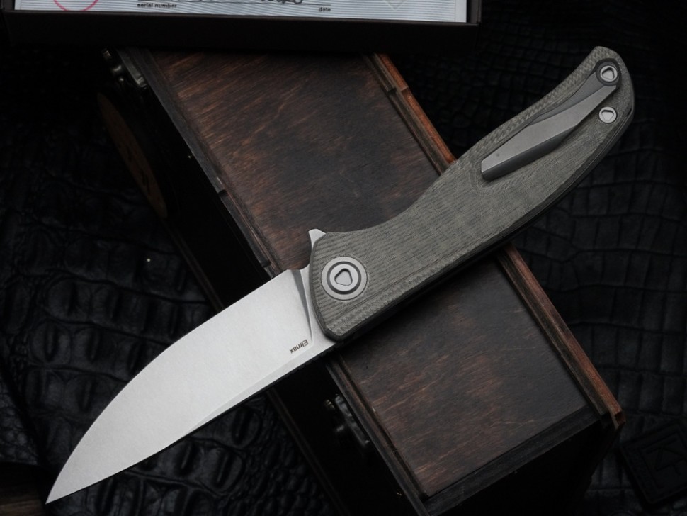 Shirogorov F95 Ursus Green Micarta (ELMAX, Ti, MRBS)