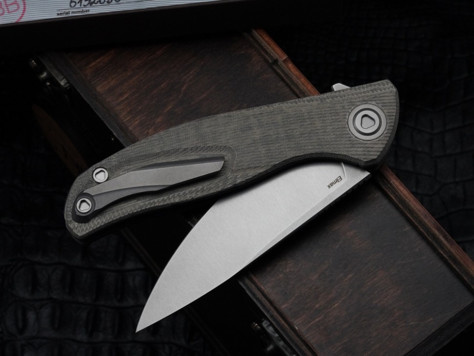 Shirogorov F95 Ursus Green Micarta (ELMAX, Ti, MRBS)