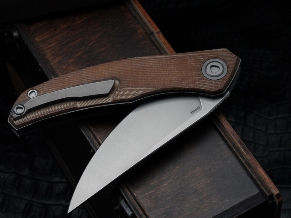 Shirogorov Ursus Q95 - Light Brown Micarta Handle - Elmax Blade - MRBS