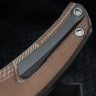 Shirogorov Ursus Q95 - Light Brown Micarta Handle - Elmax Blade - MRBS