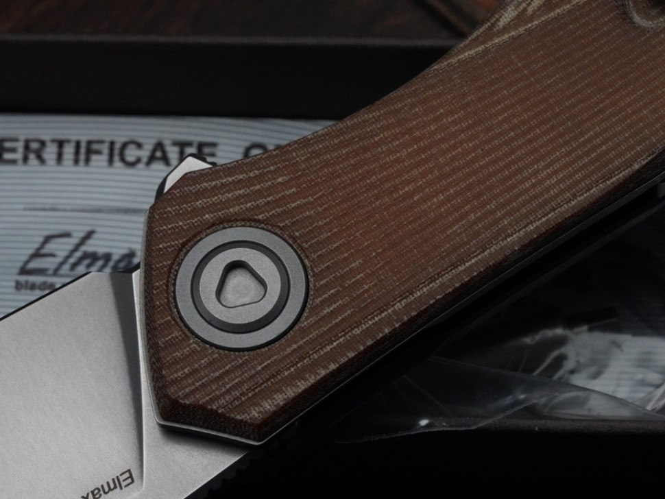 Shirogorov Ursus Q95 - Light Brown Micarta Handle - Elmax Blade - MRBS
