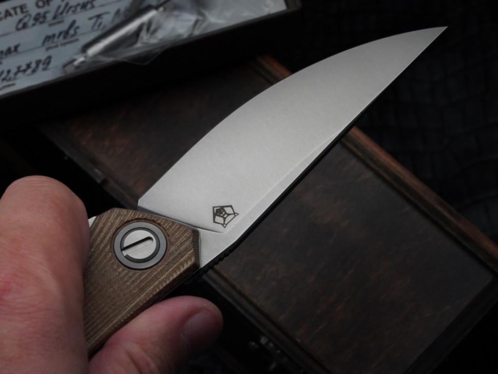 Shirogorov Ursus Q95 - Light Brown Micarta Handle - Elmax Blade - MRBS