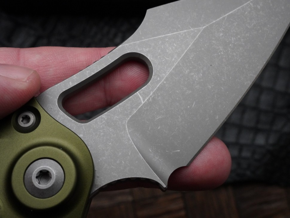 Microtech Borka Stitch Auto w/ OD Green Handles & Apocalyptic M390 169-10APOD