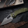 Microtech Borka Stitch Auto w/ OD Green Handles & Apocalyptic M390 169-10APOD