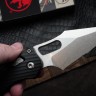 Microtech Knives Manual Stitch RAM LOK Fluted Black Aluminum & Partial Serrated M390MK 169RL-11FL