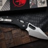 Microtech Knives Manual Stitch RAM LOK Fluted Black Aluminum & Partial Serrated M390MK 169RL-11FL