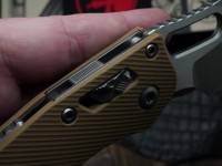 Microtech Knives Manual Stitch RAM LOK Fluted Tan G-10 &amp; Partial Serrated M390MK 169RL-11FLGTTA