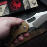 Microtech Knives Manual Stitch RAM LOK Fluted Tan G-10 & Partial Serrated M390MK 169RL-11FLGTTA