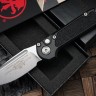 Microtech Knives LUDT Gen III Stonewash Drop Point w/ Black Handle 1135-10