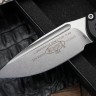 Microtech Knives LUDT Gen III Stonewash Drop Point w/ Black Handle 1135-10