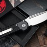 Microtech Knives LUDT Gen III Stonewash Drop Point w/ Black Handle 1135-10