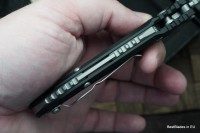 Microtech Knives LUDT Gen III Stonewash Drop Point w/ Black Handle 1135-10