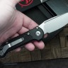 Microtech Knives LUDT Gen III Stonewash Drop Point w/ Black Handle 1135-10