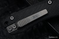 Microtech Amphibian RAM LOK Black Fluted G-10 &amp; Stonewash M390MK 137RL-10FLGTBK