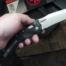 Microtech Amphibian RAM LOK Black Fluted G-10 & Stonewash M390MK 137RL-10FLGTBK