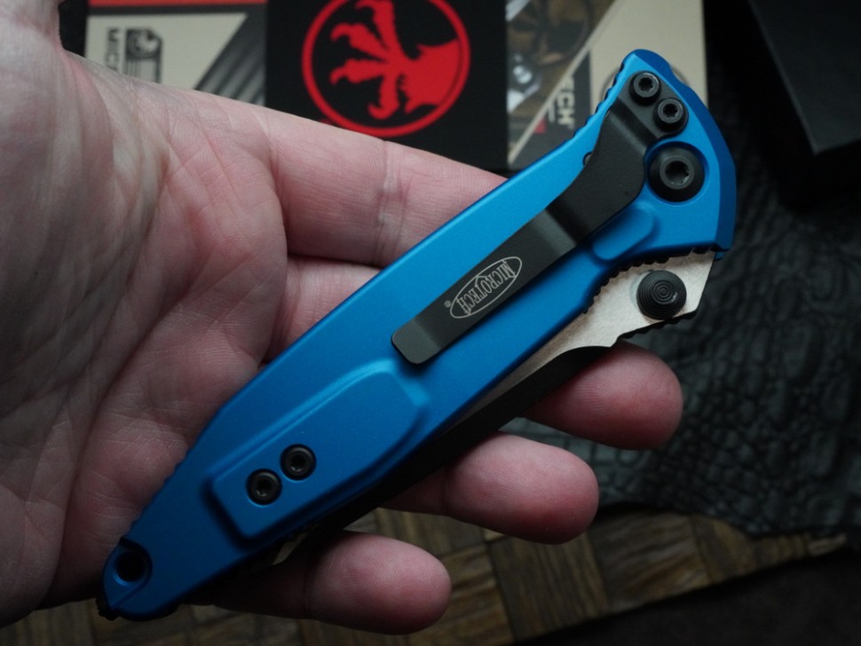 Microtech Socom Elite Tanto Edge Manual Blue Standard 161-1BL