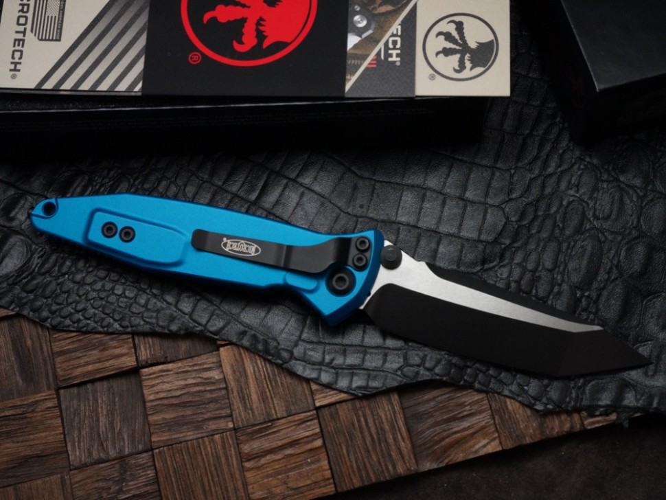 Microtech Socom Elite Tanto Edge Manual Blue Standard 161-1BL