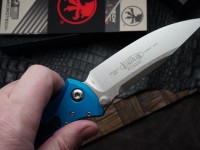 Microtech Socom Elite S/E Manual Blue Stonewash Standard 160-10BL