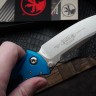 Microtech Socom Elite S/E Manual Blue Stonewash Standard 160-10BL