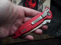 Microtech Socom Elite T/E Manual Red Stonewash Standard 161-10RD