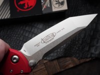 Microtech Socom Elite T/E Manual Red Stonewash Standard 161-10RD