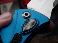 Microtech Socom Elite Auto T/E Stonewash &amp; Blue Handle 161A-10BL