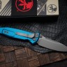 Microtech Socom Elite Auto Blue Handles w/ S/E Apocalyptic 160-10APBL