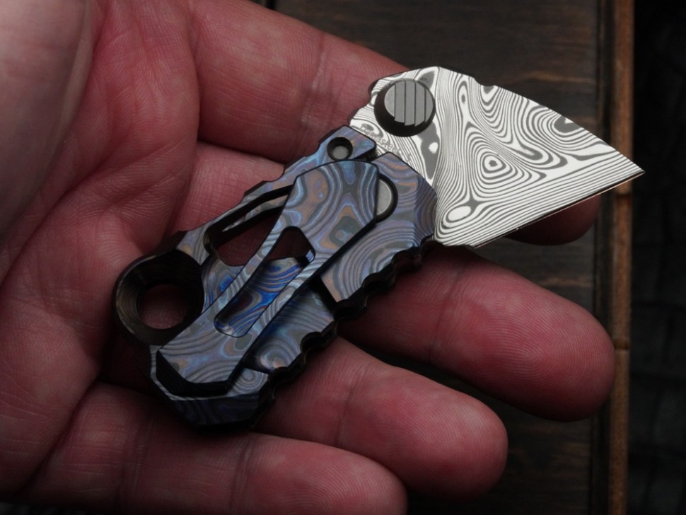 CKF/Konygin Kek FULL-DRESSED Damasteel, ZircuTi, slipjoint)