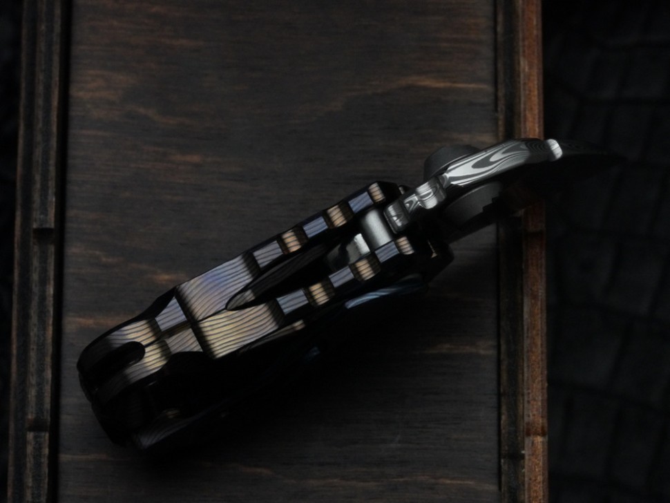 CKF/Konygin Kek FULL-DRESSED Damasteel, ZircuTi, slipjoint)