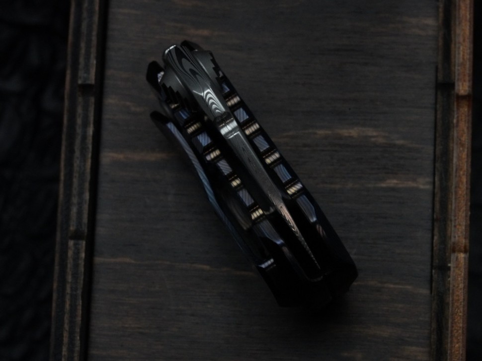 CKF/Konygin Kek FULL-DRESSED Damasteel, ZircuTi, slipjoint)