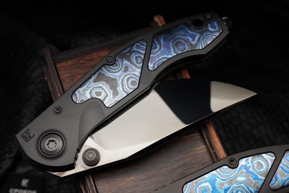 Sokosha-2024 DLC handle, mirror DLC blade, ZircuTi inlays