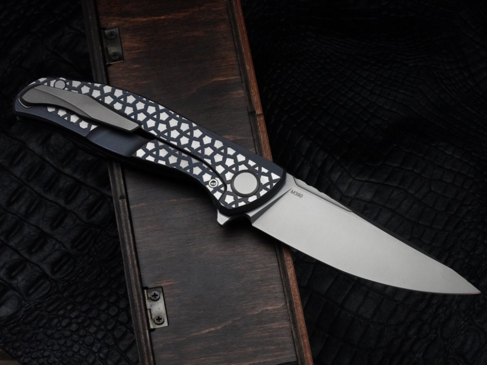Shirogorov F95 Bear Pattern Purple (M390, Ti, MRBS)