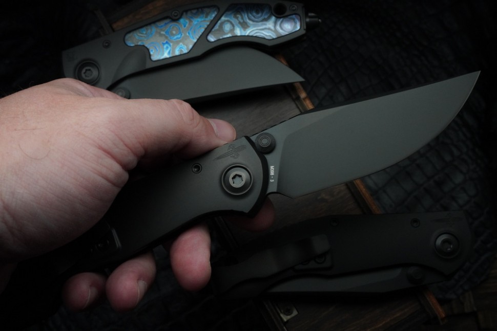 Sokosha-2024 DLC handle, matte DLC blade, ZircuTi inlays