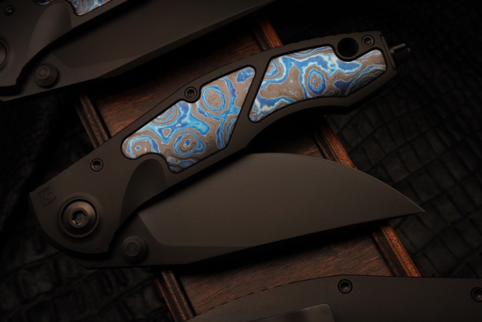 Sokosha-2024 DLC handle, matte DLC blade, ZircuTi inlays