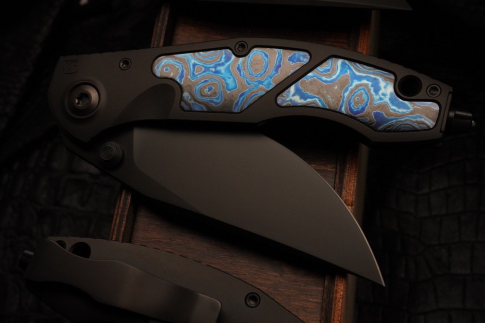 Sokosha-2024 DLC handle, matte DLC blade, ZircuTi inlays