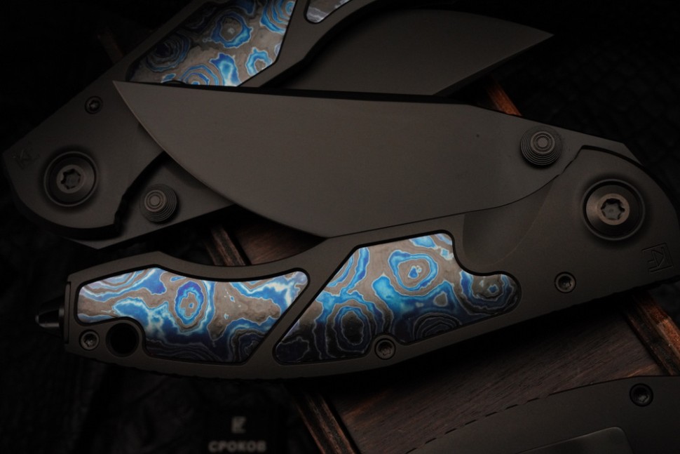 Sokosha-2024 DLC handle, matte DLC blade, ZircuTi inlays