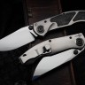 Sokosha-2024 mirror blade, polished Titanium, CF inlays