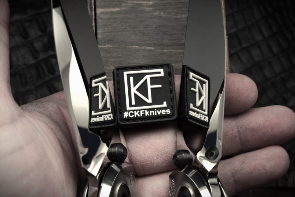 Sokosha-2024 mirror blade, polished Titanium, CF inlays