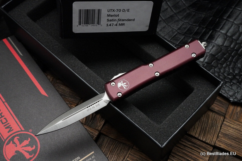 Microtech UTX-70 D/E Merlot Satin Standart 147-4MR