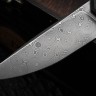 Uldanov R1 custom knife #67 (Damascus, Ti, CF)