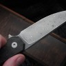 Uldanov R1 custom knife #67 (Damascus, Ti, CF)