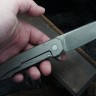 Uldanov R1 custom knife #67 (Damascus, Ti, CF)